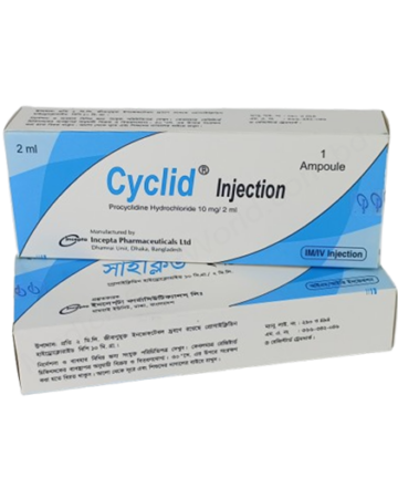 Procyclidine hydrochloride (Cyclid 10mg/ 2ml) Rx